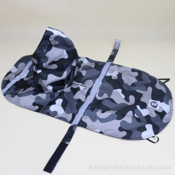 Imperméable pour animaux de compagnie de concepteur personnalisé de camouflage extérieur